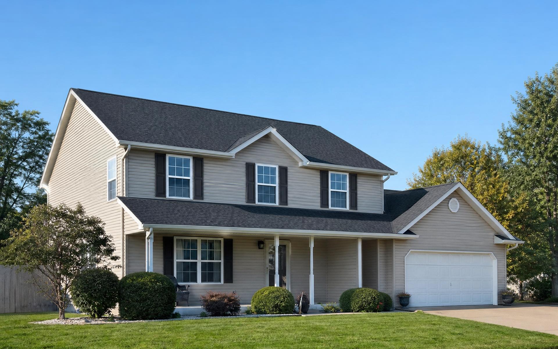 Midwestern family home in southwest Missouri with a new architectural shingle roof